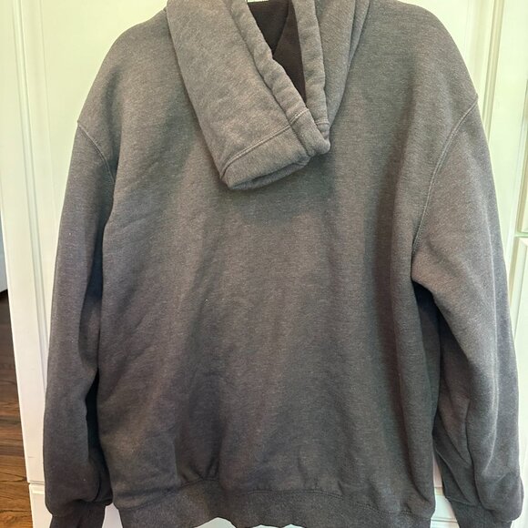 Carhartt Men's Rain Defender Loose Fit Full-zip Sweatshirt Charcoal Gray Large - Picture 4 of 6